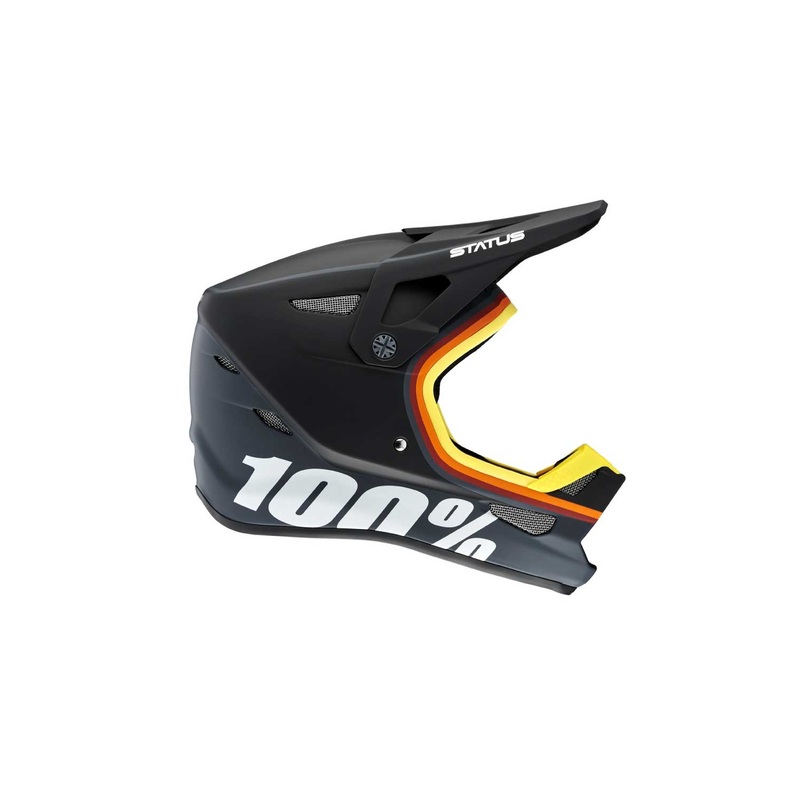 100% 2021 Status Fullface MTB Helmet BLACK SMALL