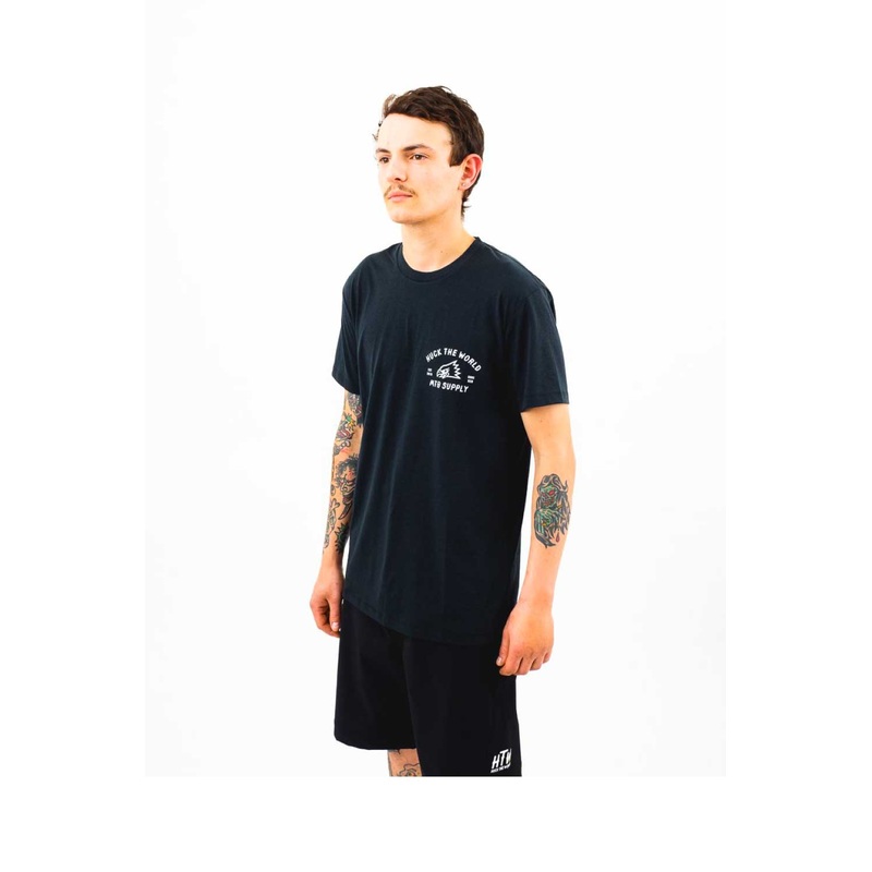 HUCK THE WORLD GONG MTB DR SS TEE BLACK SMALL