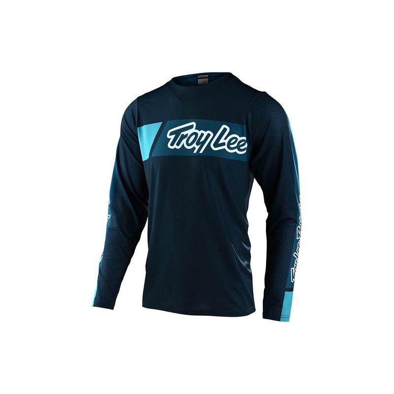 Troy Lee Designs 2022 Skyline Air Long Sleeve Mountain Bike Jersey FADES DARK SLATE BLUE SMALL