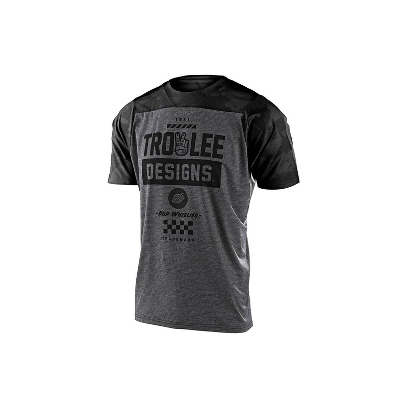 Troy Lee Designs Skyline Short Sleeve Mountain Bike Jersey HEATHER SLATE SMALL