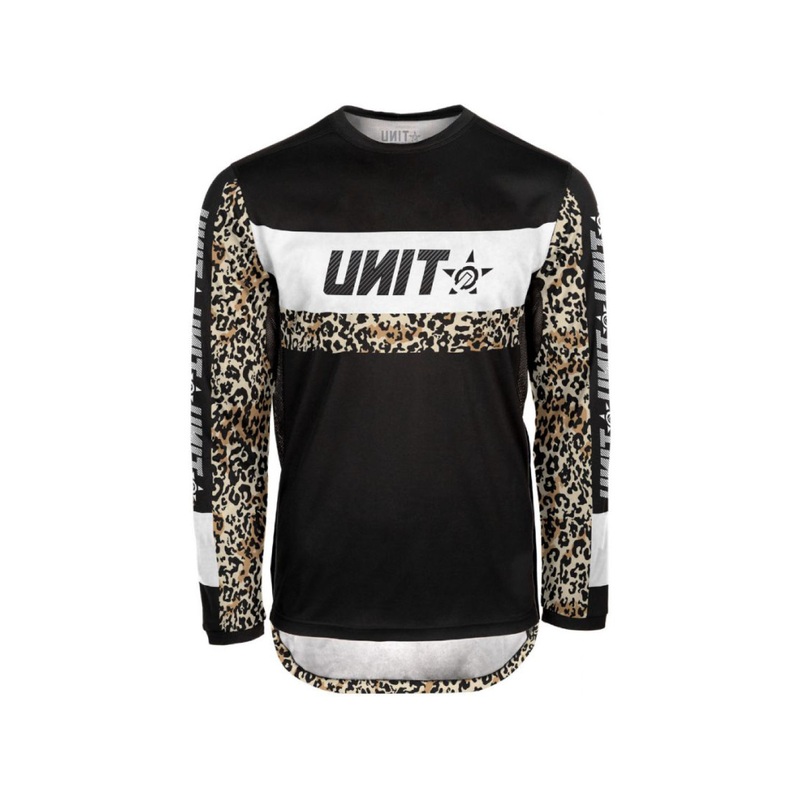 UNIT Raid Long Sleeve Jersey Black/Leopard Print 2022 BLACK SMALL