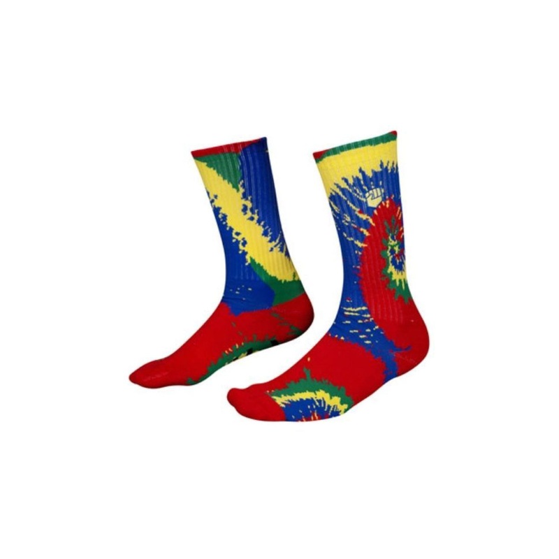 Fist Handwear Dye Tie Crew Multi-Color Unisex Socks SML/MED