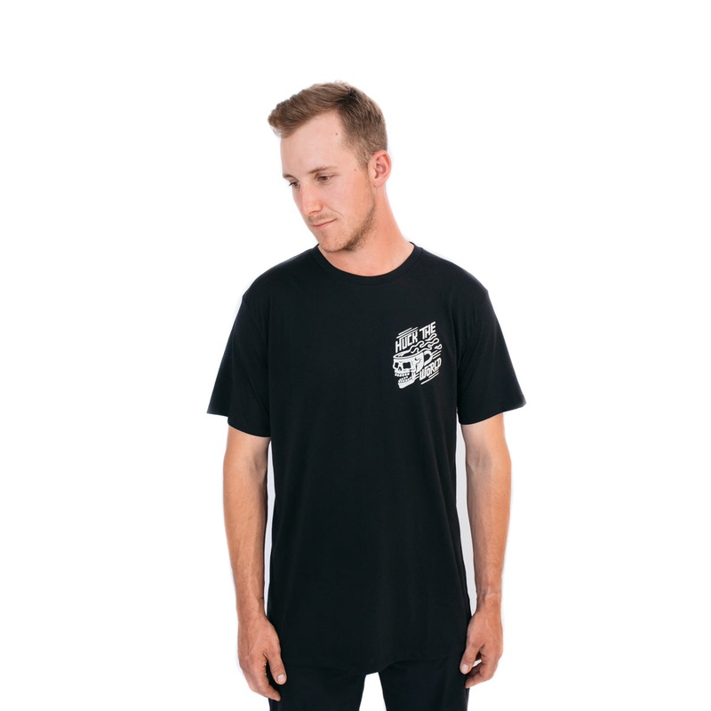 Huck The World Short Sleeve Death Before Decaf Dri-Release MTB Jersey BLACK SMALL