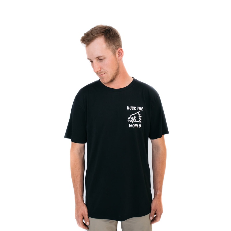 Huck The World Short Sleeve Huck Yeah Dri-Release MTB Jersey SMALL BLACK