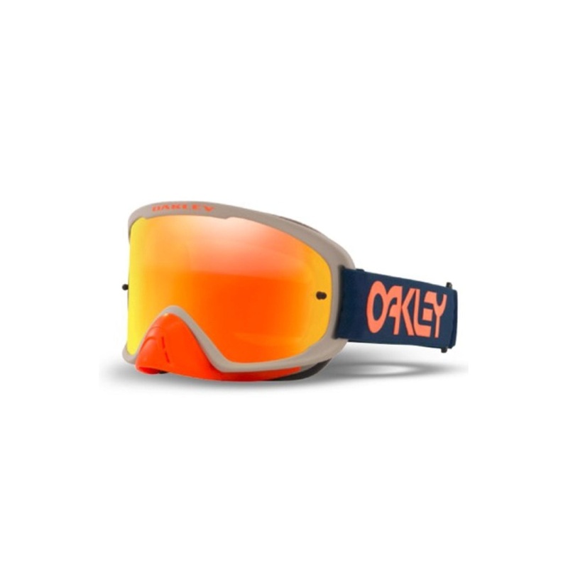 Oakley O-Frame 2.0 Pro Factory Pilot Red/BLue Goggles w/Fire Iridium Hi Impact Lens