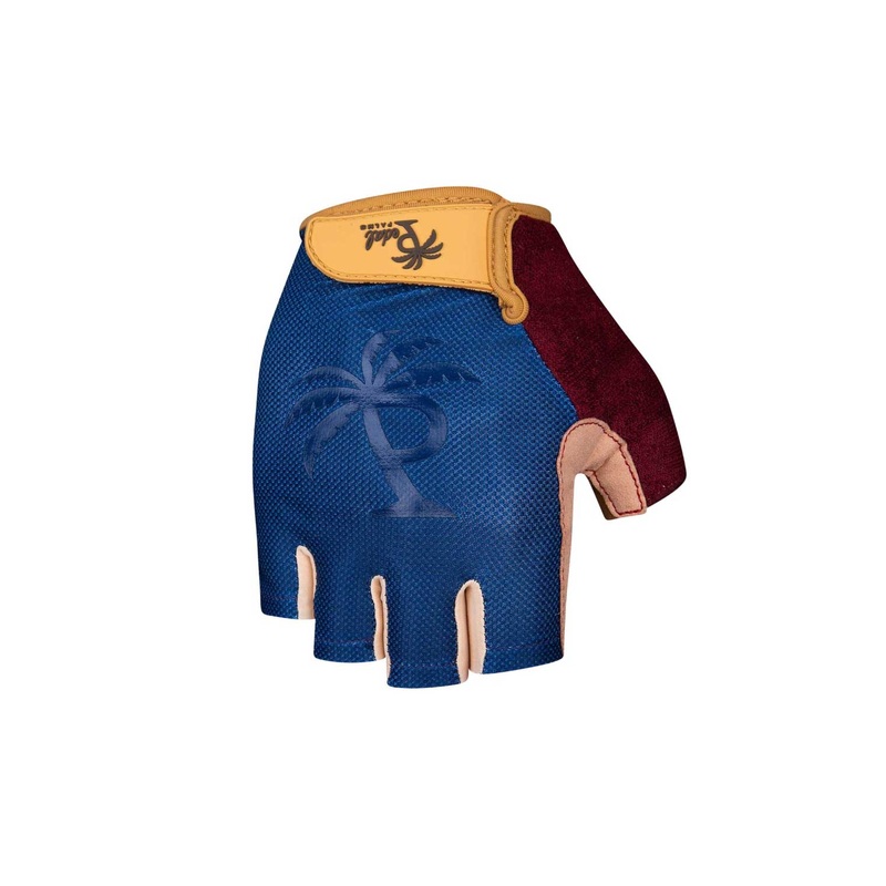 Pedal Palms Fingerless Bike Gloves – Navy Tan XX-SMALL