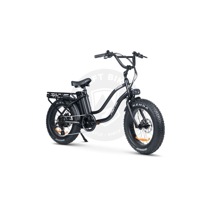 AMPD Bros Stubbie-S Original S3 Fat Tyre Electric Cruiser Bike WHITE