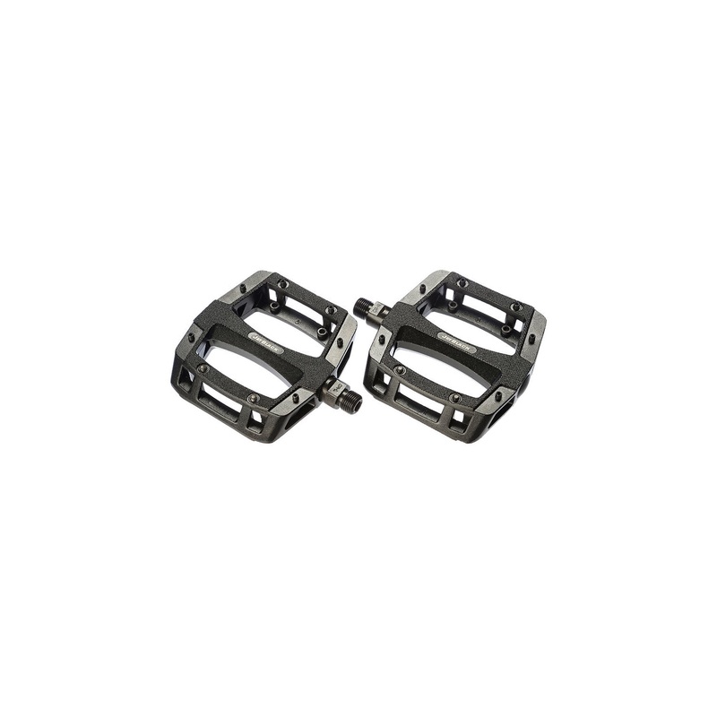 JB Flat Out Alloy MTB Pedals Painted Black Ball Bearings Cromo Axle
