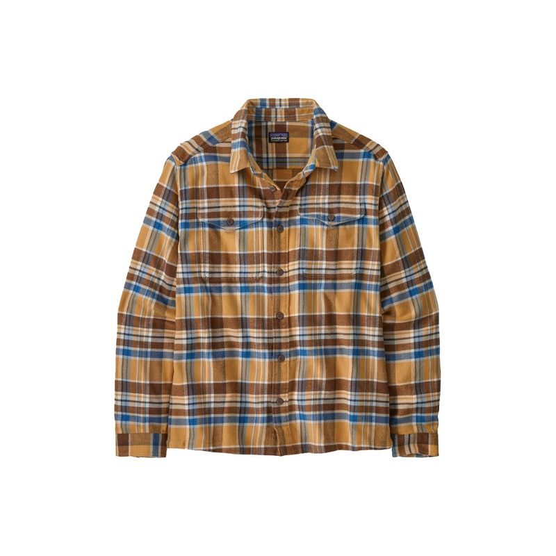 Patagonia Men’s Fjord Flannel Shirt ADVENTURER: PUFFERFISH GOLD MEDIUM