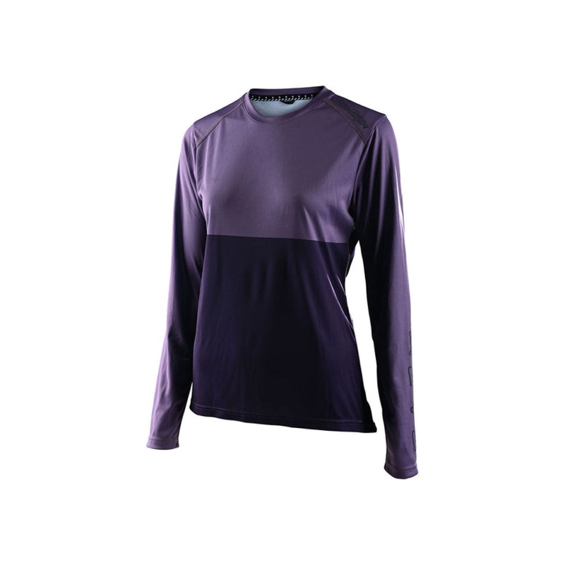 Troy Lee Designs 2023 Womens Lilium Long Sleeve Jersey SOLID BLACK X-SMALL