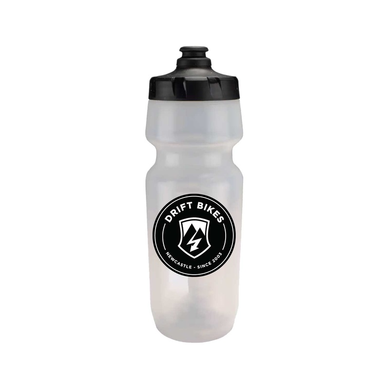Drift Bikes Corpo Purist 22oz (650ml) Drink Bottle Clear/Black