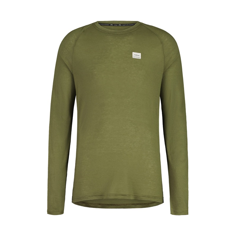 MALOJA 2022 MENS AGORDOM LONG SLEEVE TRAIL SHIRT MOSS SMALL