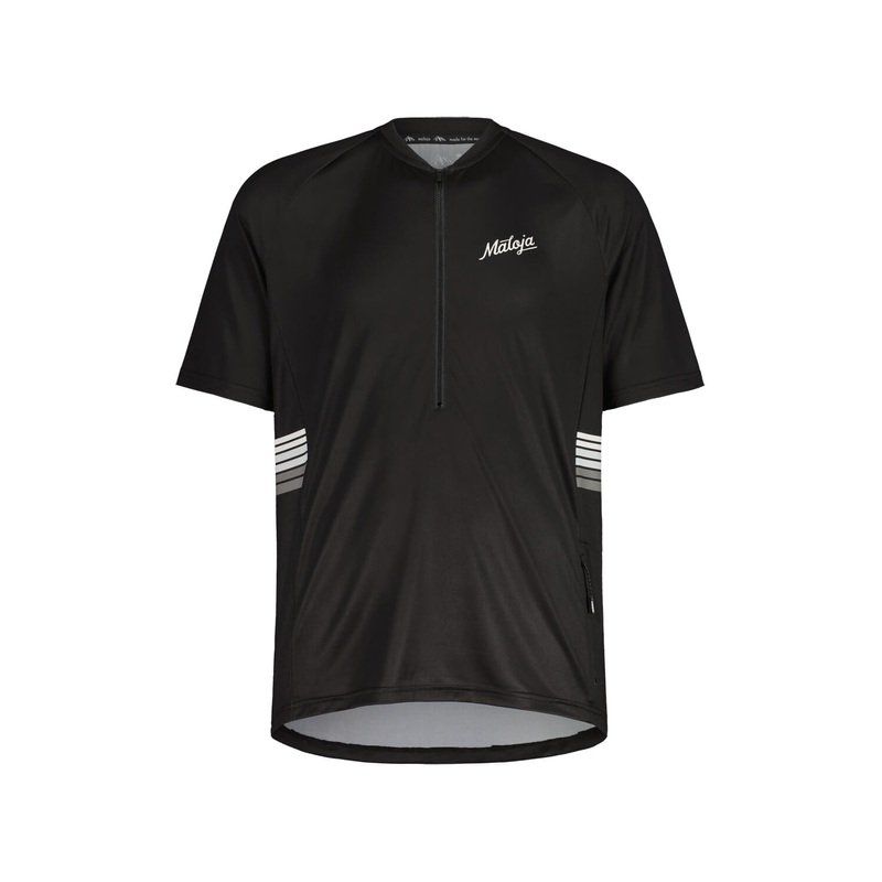 MALOJA MENS DENTROM ALL MOUNTAIN SHORT SLEEVE ZIP JERSEY MOONLESS LARGE