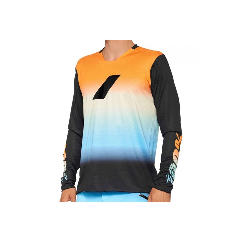 100% R-Core X Limited Edition Long Sleeve MTB Jersey SMALL SUNSET