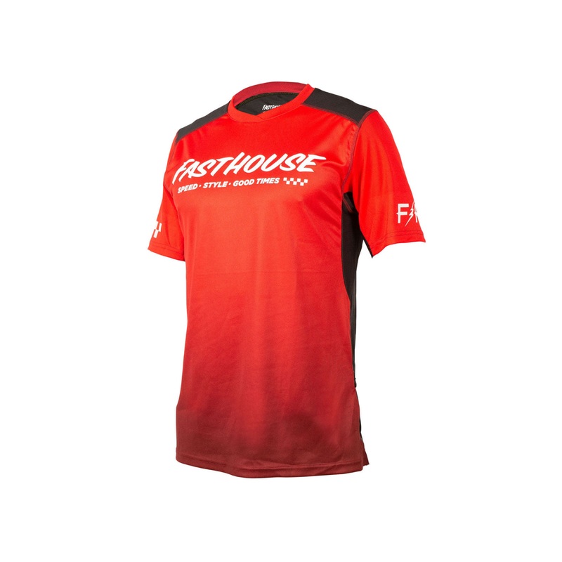 Fasthouse Alloy Slade Sleeve YOUTH Jersey GREY/BLACK SMALL