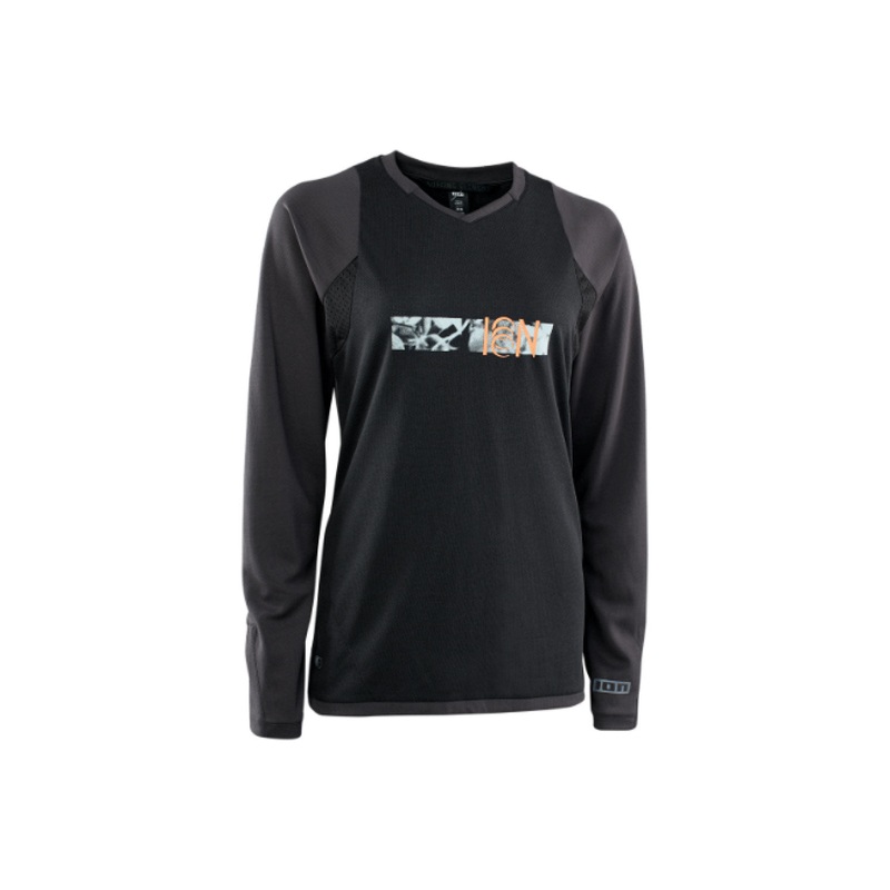 ION 2022 Womens Scrub AMP Long Sleeve Jersey BLACK LARGE