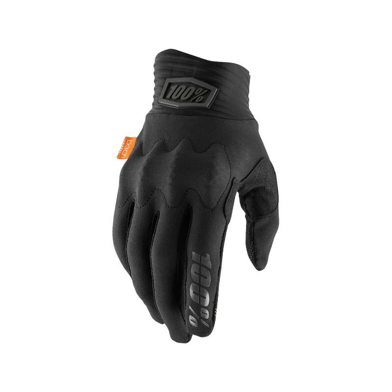 100% COGNITO D3O GLOVE BLACK/CHARCOAL SMALL