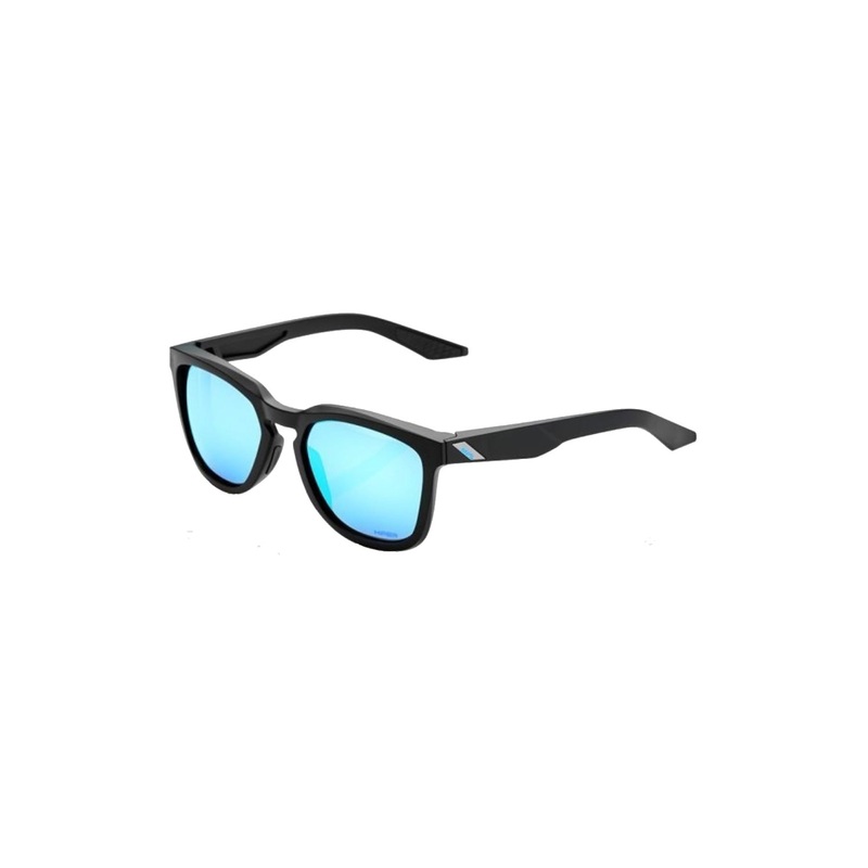 100% Hudson Bike Sunglasses Matte Black – Hiper Blue MATT BLACK HIPER BLUE MIRROR LENS