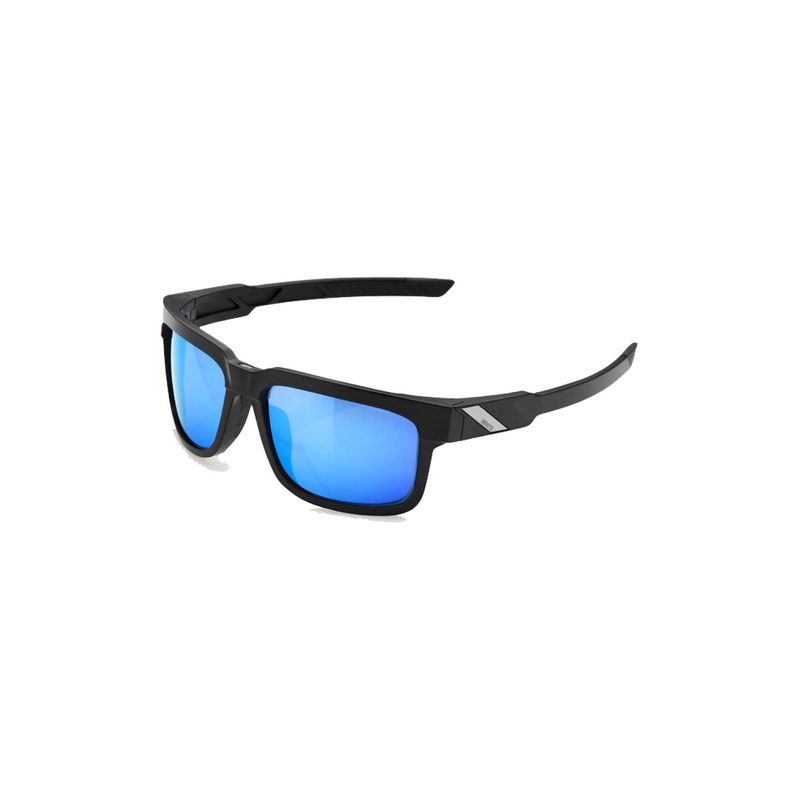 100% TYPE-S Sunglasses – Matte Black – HiPER Blue Lens