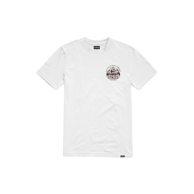 Etnies Mountain Quality Short Sleeve T-Shirt White BLACK SMALL
