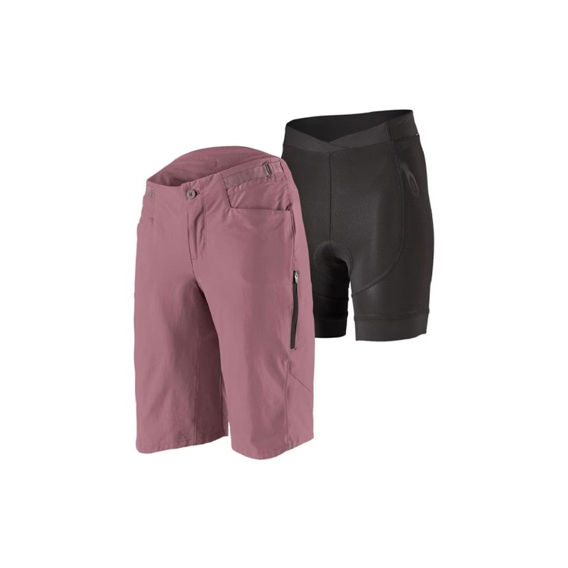 Patagonia Womens Dirt Craft Shorts w/ Liner EVENING MAUVE 6