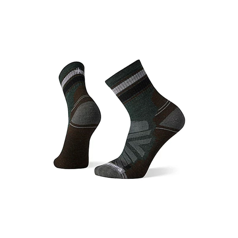 Smartwool Socks Hike Light Mid Cushion Crew STRIPED TAUPE LARGE
