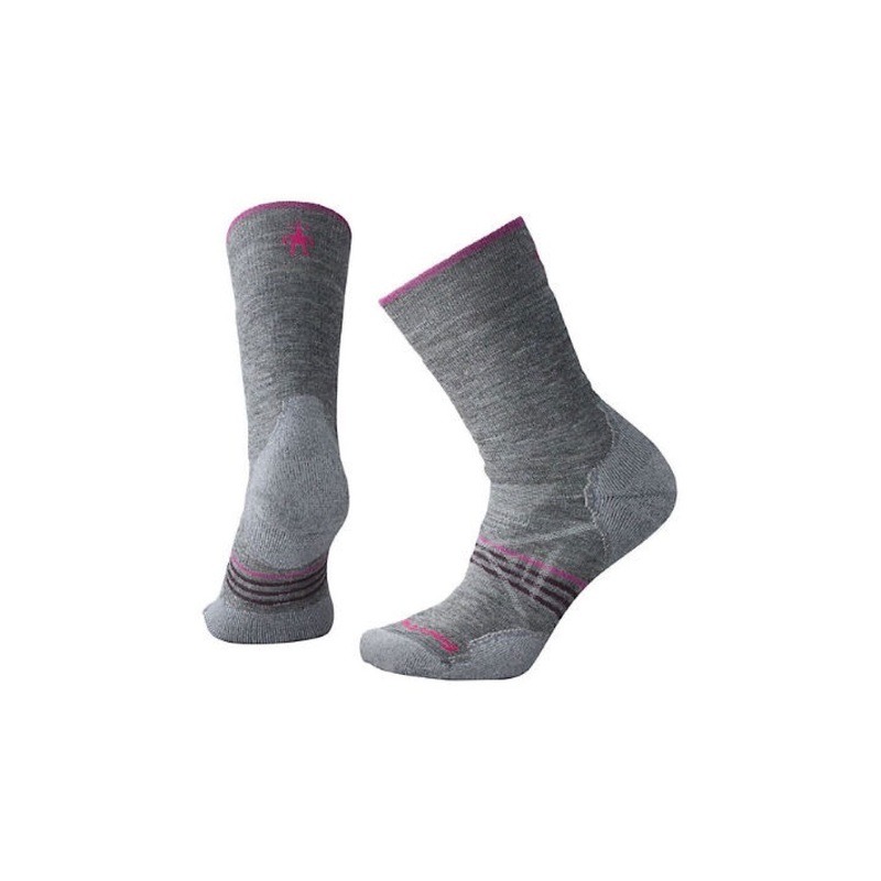 Smartwool Women’s PHD Socks Outdoor Light Mid Crew MEDIUM GREY SMALL