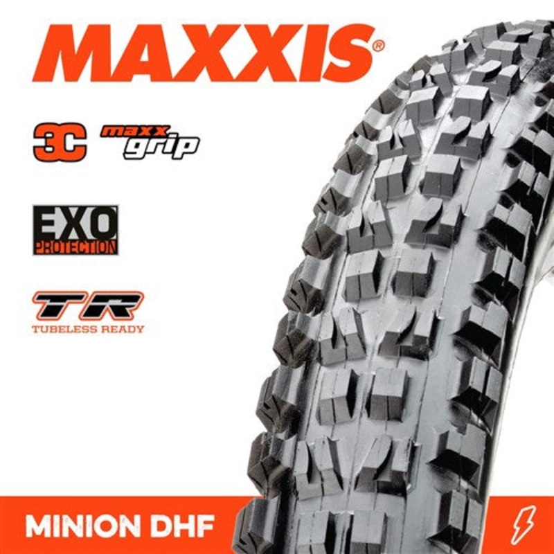 MAXXIS MINION DHF TYRE 27.5 X 2.50 WT 3C GRIP EXO TR