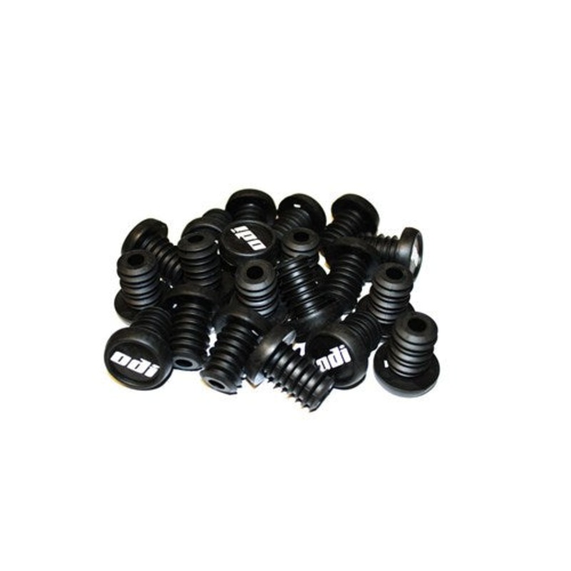 ODI BMX REFILL PACK – 20 PUSH IN PLUGS BLACK – WHITE LOGO