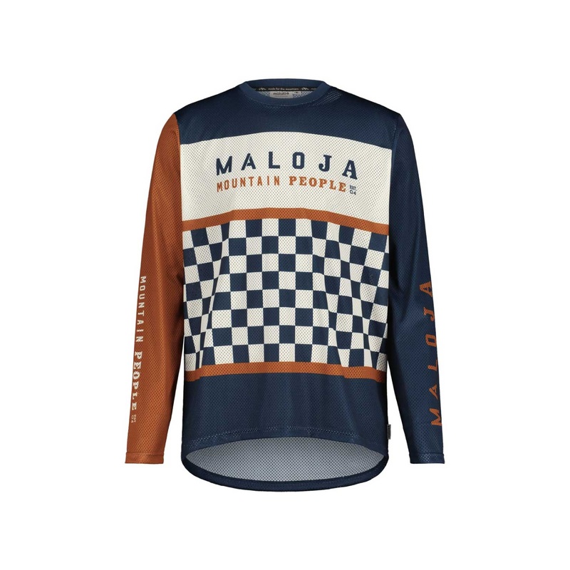 Maloja VALENDASM. Mens Long Sleeve Dirt Shirt MOONLESS MEDIUM