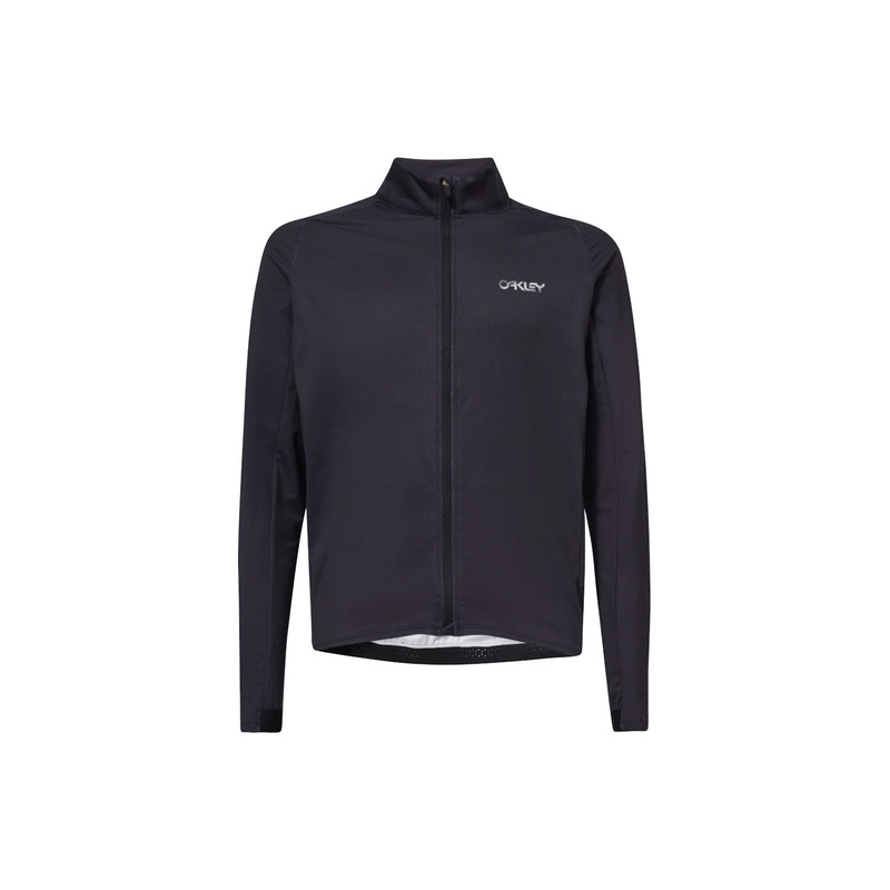 Oakley Elements Thermal Long Sleeve Zip Jersey BLACKOUT MEDIUM