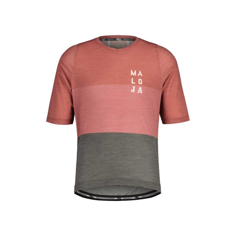 Maloja JEZERSKOM. Men’s Short Sleeve Gravel Jersey ROSESHIP MULTI MEDIUM