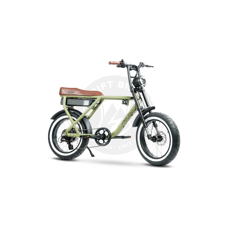 AMPD Bros ACE-X 500W Classic Edition Fat Tyre Step Over Electric Bike – Army ARMY