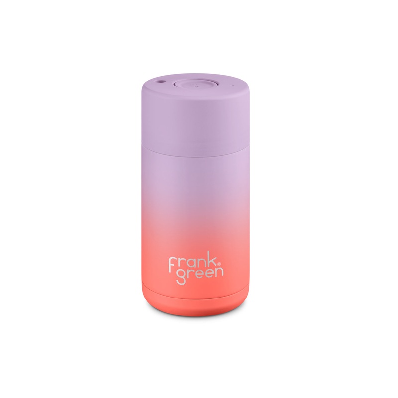 Frank Green 20oz Ceramic Reusable CUP LTD ED GRADIENT LILAC HAZE/LIVING CORAL