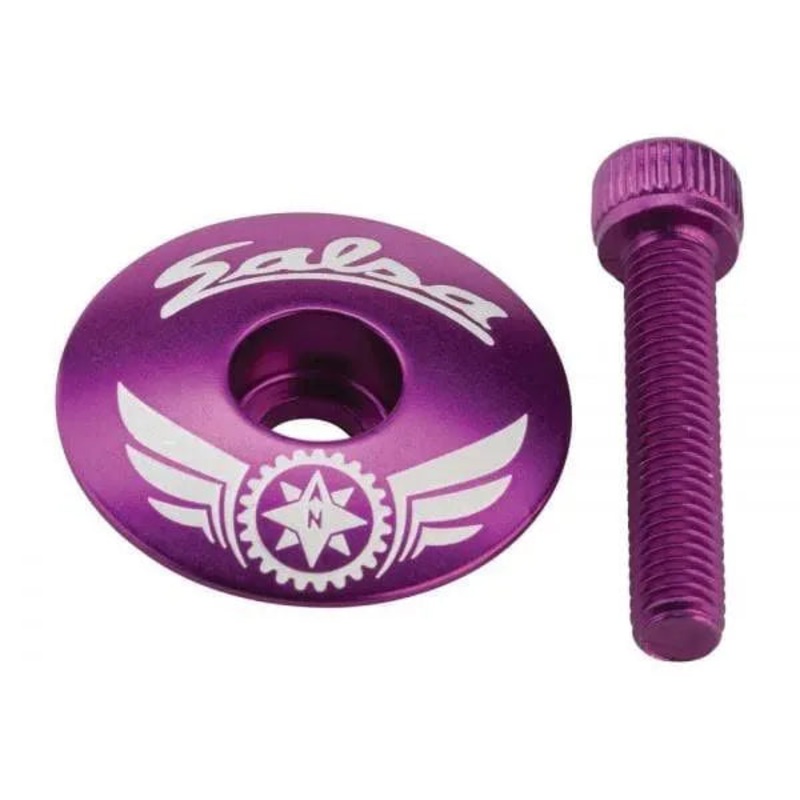 Salsa ABB Top Cap Squadron W/ Bolt Blue