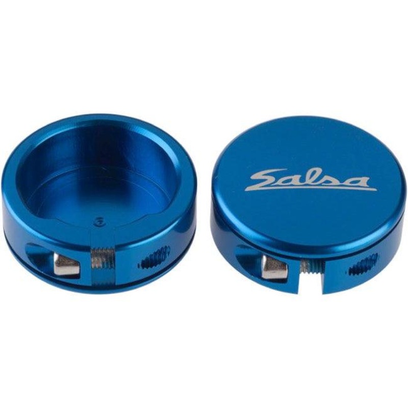 Salsa Closed End Lock On Collars (Blue) Blue