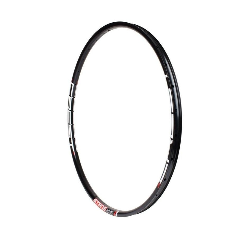 Stan’s NoTubes Crest MK3 27.5″ Disc Brake Rims (Black/White/Red) 28 Hole