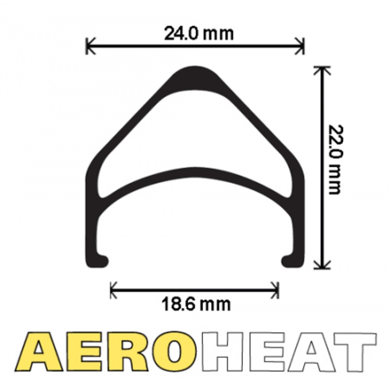 Velocity Aeroheat MSW 16″ Rim Brake Rim (Black) 28 Hole Black