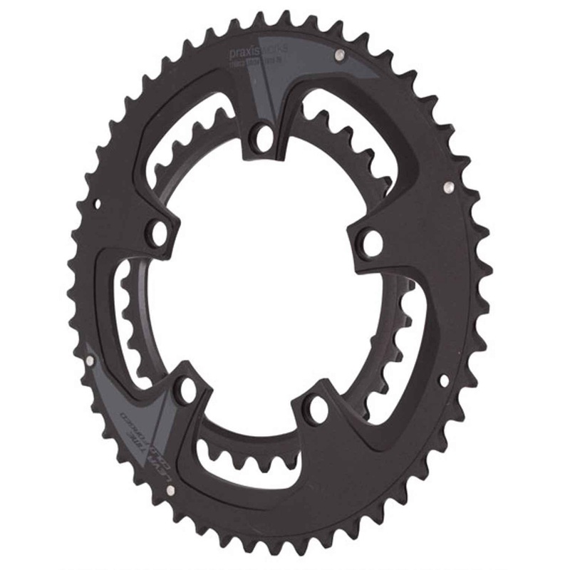 Praxis Buzz 10/11/12 Speed Chainring (Two Tone Black) 53-39T