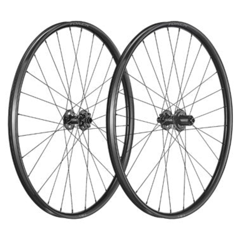 Token Prime Alloy Tubeless Ready Disc Brake Wheels – Shimano/SRAM (Black) Front & Rear