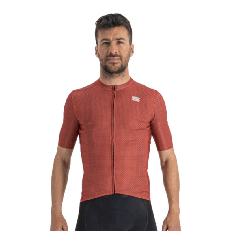 Sportful Checkmate Mens Cycling Jersey (Chilli Red Malives) S