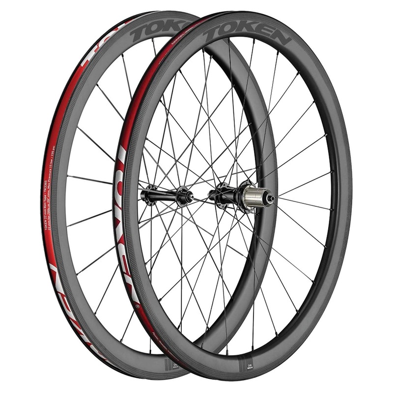 Token Resolute C45R Carbon Tubeless Ready Rim Brake Wheel – Shimano/Sram (Black)