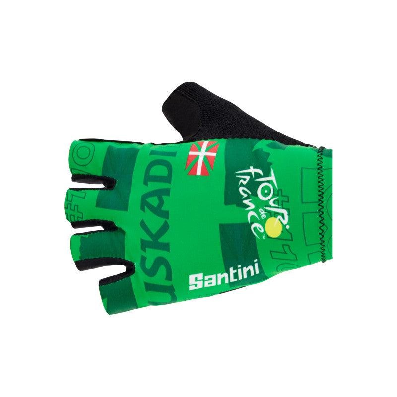 Santini Tour De France Grand Depart Pais Vasco Unisex Cycling Gloves (Printed) M