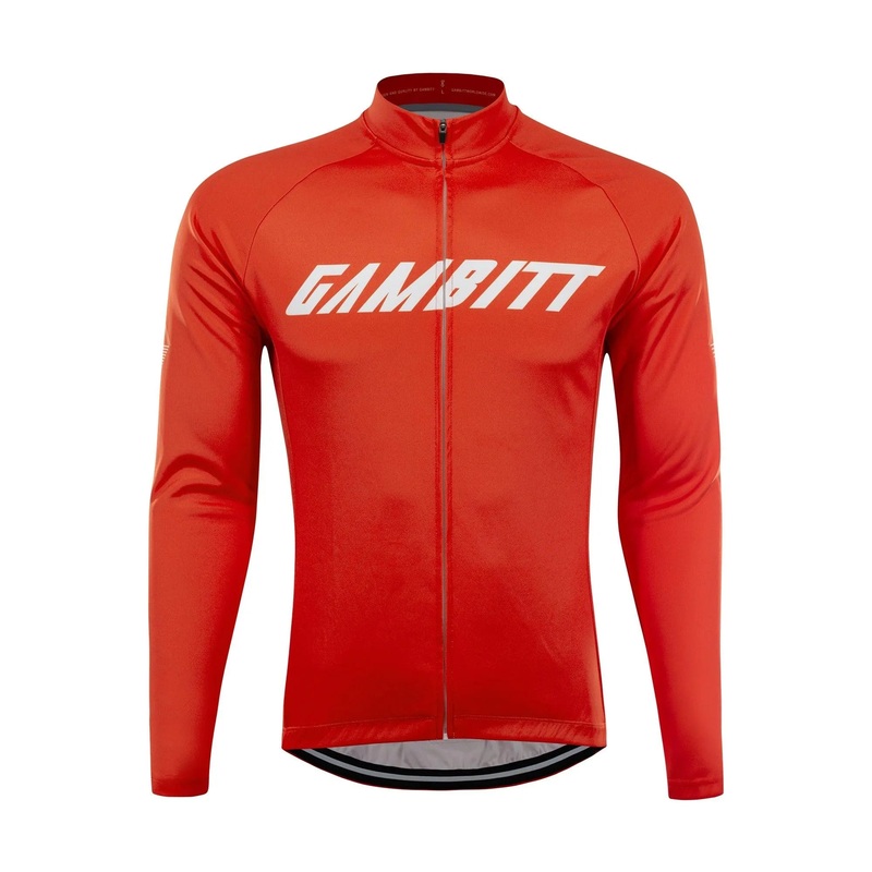 Gambitt Freddo Mens Cycling Jersey (Fiery Red) S