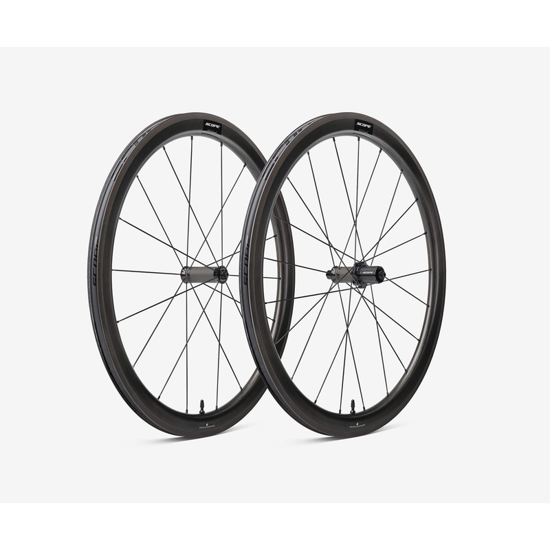 Scope S4 All-Rounder Carbon Tubeless Rim Brake Wheel – Shimano/Sram (Black) Front & Rear