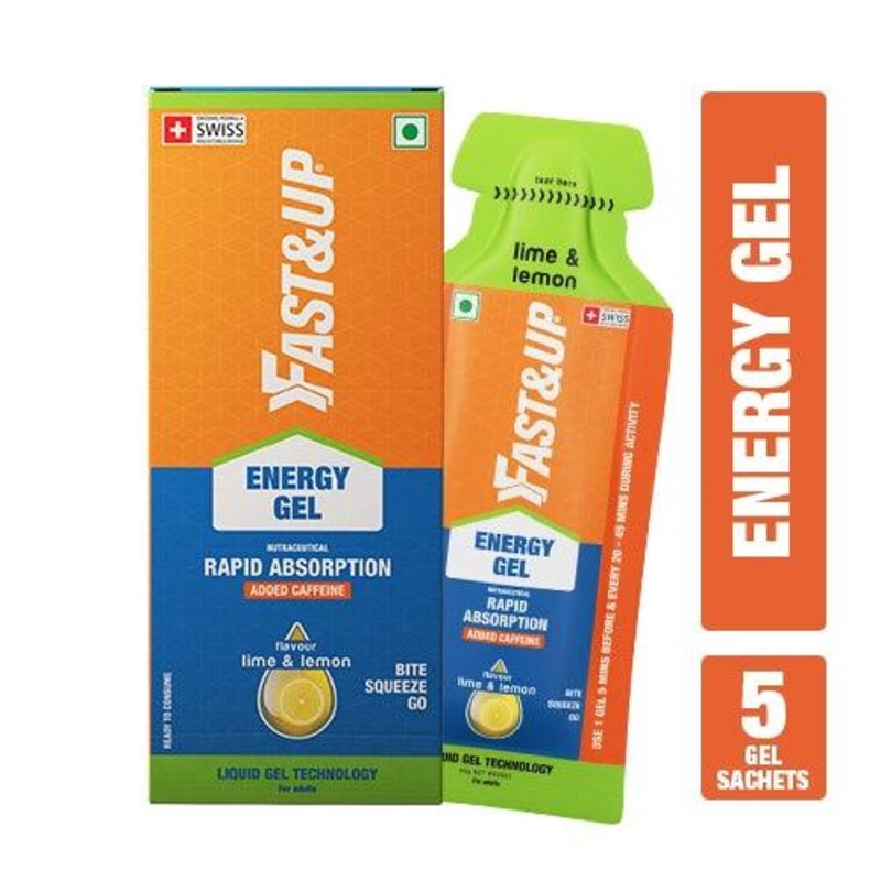 Fast&Up Energy Gel (Lime & Lemon) Pack Of 5