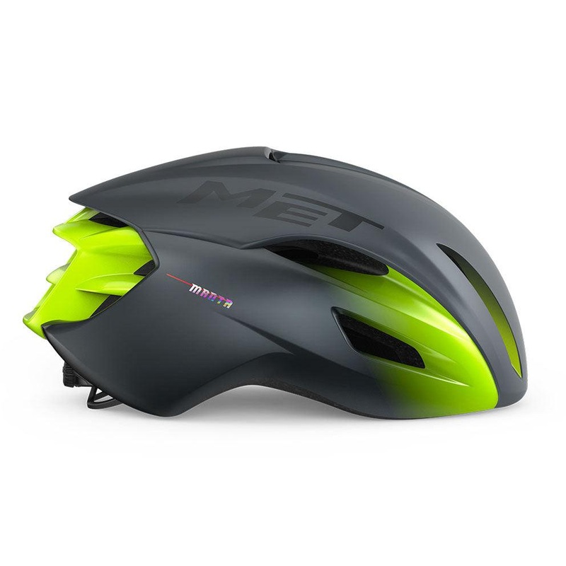[Open Box] MET Manta MIPS Aero Road Cycling Helmet (Gray/Fluo Yellow/Matt Glossy) Small (52-56)cm