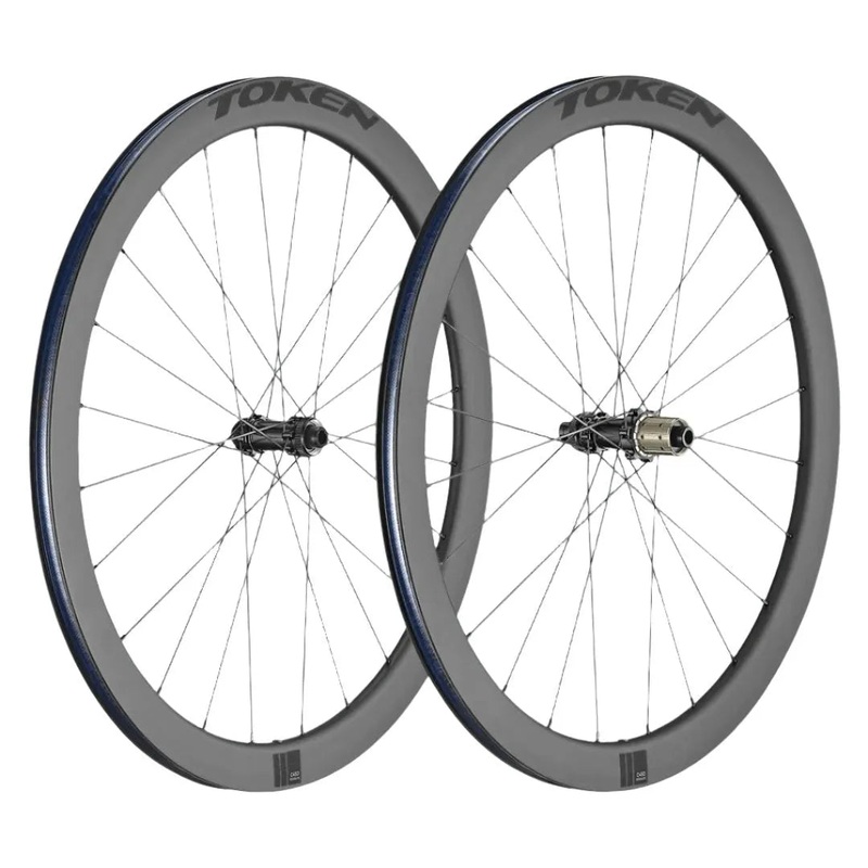 Token Resolute C45D Carbon Tubeless Ready Disc Brake Wheel – SRAM/Shimano (Black) Front & Rear