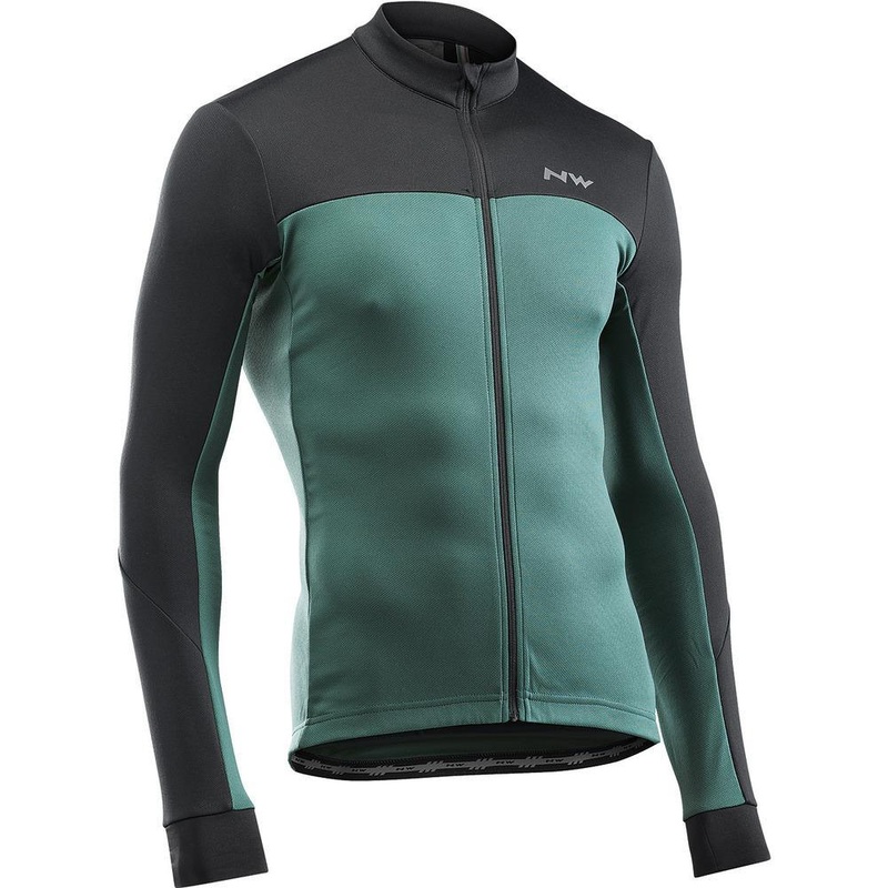 Northwave Force 2 Long Sleeve Men’s Cycling Jersey (Black/Forest Green) L