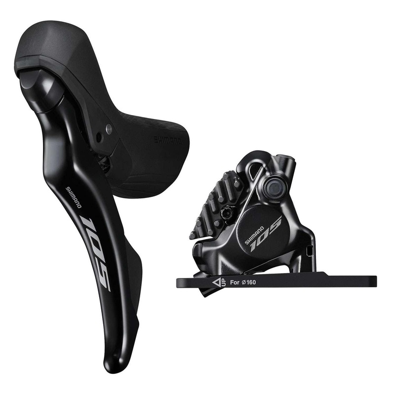 Shimano 105 ST-R7120/BR-R7170 Flat Mount Hydraulic Disc Brake (Black) 2 Speed | Left